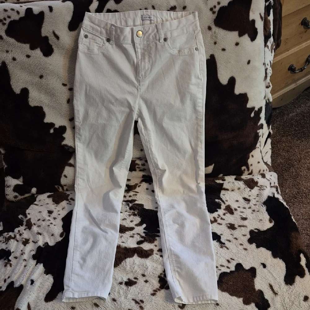 LASCANA White Skinny Jeans with Classic Fit - Picture 1 of 10